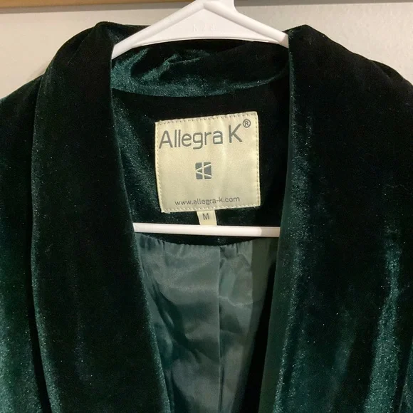 Allegra K emerald green shawl collar blazer. Size Medium - Picture 4 of 6